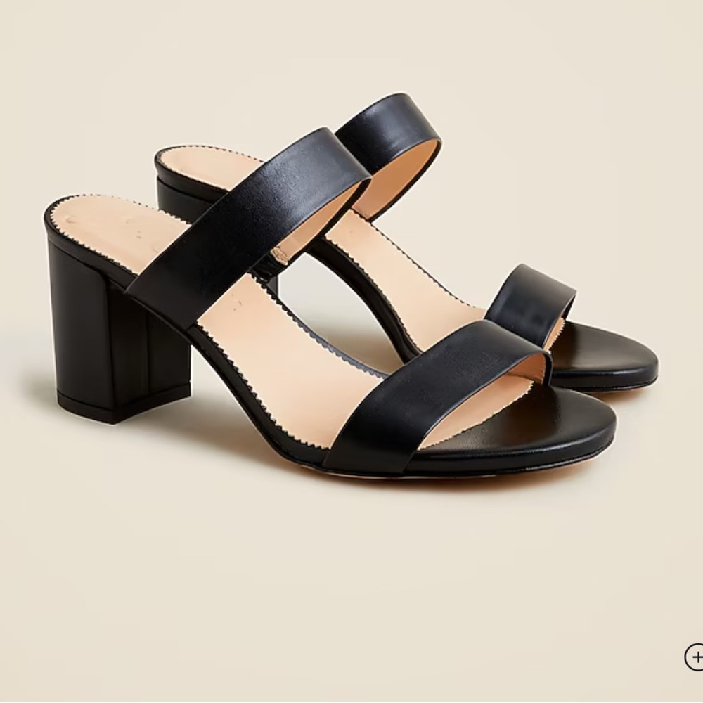 J. Crew Black Leather Heels NWT size 5